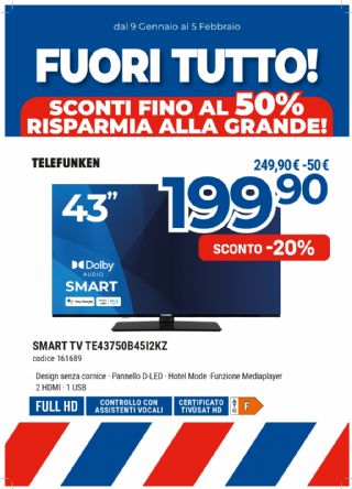 TV TELEFUNKEN TE43750B45I2KZ